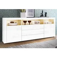 borchardt Möbel Sideboard Santa Fé, Kommode 166 cm breit, Push-to-open-Funktion, 2 Türen, 3 Schubkästen und 3 offene Fächer