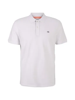 Tom Tailor - Piqué Poloshirt aus Baumwolle white - Gr. - M