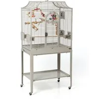 Montana Cages Vogelkäfig Madeira I - Platinum, Sittichkäfig, Voliere mit waagerechte Verdrahtung & Anflugklappe