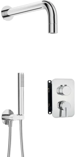 Neuesbad Serie 600 Oberfläche: chrom Unterputz Dusch-Set NB1BXYZ0QSM1