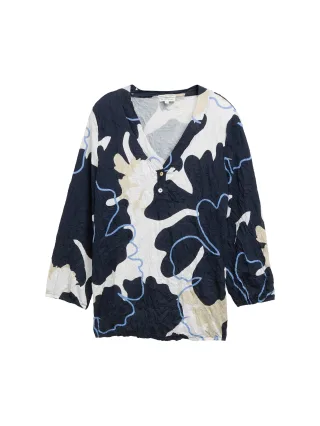 Tom Tailor - Crinkle Blusenshirt big floral shapes design - Gr. - XXL