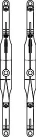 Tece floor Kunststoffvert.-Halter Set Ersatzteil, 77990053 77990053