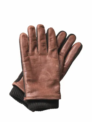 Pearlwood Herren Zweiseiten-Handschuh Braun 100 % Schafleder