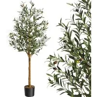 Kunstbaum Olivenbaum Künstlich, Künstliche Pflanzen Groß Olivenbaumpflanze, GarveeMore, Höhe 150 cm