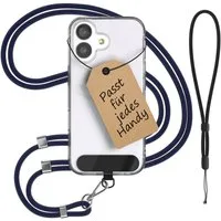 EAZY CASE Handykette Universal Handykette für alle Modelle zum Umhängen, Smartphonekette kombinierbare Handyhülle abnehmbares Band Navy Blau