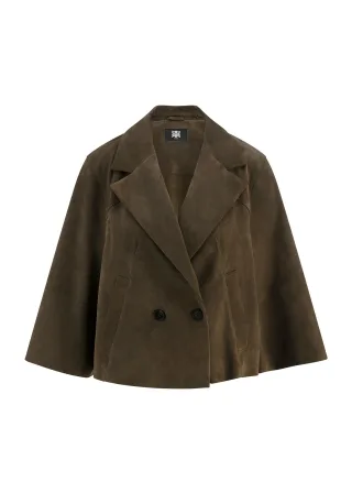 RIANI - Lederjacke dark affogato - Gr. - 40