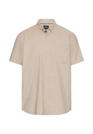 camel active - Kurzarmhemd aus Leinenmix beige - Gr. - XXL