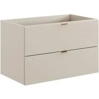 Lomadox Waschbeckenschrank DURANGO-56 Waschtischunterschrank, 80 cm, kaschmir, 2 Schubladen