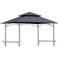 Quick Star Pavillon-Ersatzdach Grilpavillon BBQ 2,45 x 1,5 m, 180 g/m², 0 x 0 cm