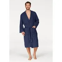 OTTO home Unisex-Bademantel Travel, ideal für Sauna & Spa, Hotelbademantel, Morgenmantel, Langform, Leichtfrottee, Kimono-Kragen, Gürtel, für Damen & Herren, leichte Qualität, langer Bademantel, S-3XL