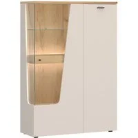 Lomadox Highboard CARMONA-129, 95 cm breit in Kaschmir & Eiche, 2-türig