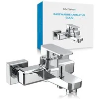 Bächlein Badarmatur Badewannenarmatur Junias - Duscharmatur in chrom oder schwarz Mischbatterie für die Badewanne