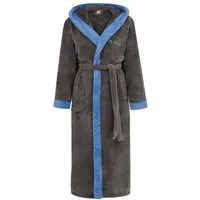 Di Vadini Bademantel Di Vadini UNISEX Herren Damen Bademantel PRATO mit Kapuze, wadenlang, Polyester, Weitenverstellung