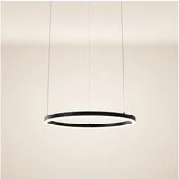 s.luce Pendelleuchte LED Pendelleuchte Ring 60 direkt oder indirekt 5m Abhängung Schwarz, Warmweiß