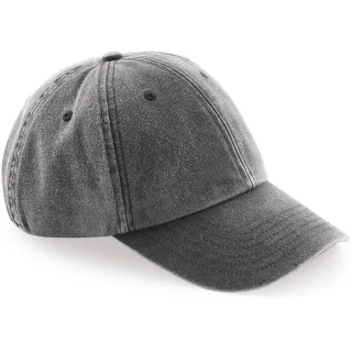 Beechfield Unisex Vintage Denim-Look Kappe (Vintage Schwarz)