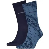 Levi's® Socken LEVIS REG CUT BANDANA PRINT (2 Paar) softer Cotton-Mix, schmales Rippenbündchen, uni, Paisley-Muster