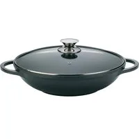 Cheffinger Wok WOK Wokpfanne Woktopf Induktion 36cm Aluguss mit Deckel