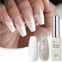 Sun Garden Nails Gel-Nagellack Nail Polish Nail Liner White 8ml – Für feine Linien & Designs, Extra feine Nail-Liner-Spitze – Für Linien, Details und Nailart