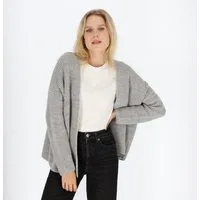 halsüberkopf Accessoires Strickjacke vorne offen aus hochwertigem Wollmix!