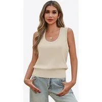Imily Bela Tanktop Damen Rippstrick Sweaterweste (Packung, 1-tlg., 1per-Pack) einfarbig