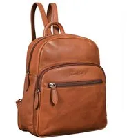 Benthill Rucksack Echt Leder Rucksack Damen Herren Backpack Schultertasche, Reißverschlussfach