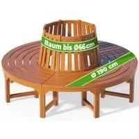 Casaria Bank, Sitzbank Holz FSC®-zertifiziert 320kg Belastbar Eukalyptus Ø190x80cm