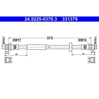 ATE Bremsschlauch hinten Ford Galaxy WGR Seat Alhambra VW Sharan