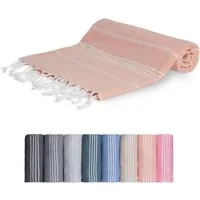 livessa Strandtuch Baumwolle Strandtuch - Saunatuch - Turkish Hamamtuch - Badetuch, Baumwolle, 100 % Baumwolle - 100x200 cm