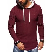 Style-Division Hoodie Sweatshirt Kapuzenpullover Herren dünner Pullover mit Kapuze