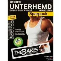 TEXEMP Unterhemd 4er Pack Herren Unterhemd Tank Top Achselhemd Feinripp Baumwolle (4-St) 100% Baumwolle
