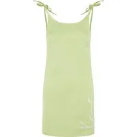 Karl Kani A-Linien-Kleid Karl Kani Damen KW221-060-1 KK Signature Satin Kleid (1-tlg)