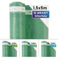 BRAST Gitterfolie Gewächshausfolie 250 g/m², 20 Größen, Breite: 1,5–4m, Länge: 5–15m (witterungsbeständig wasserdicht, verstärkter Nagelrand, UV-beständig lichtdurchlässig), 7,5m² - 60m²