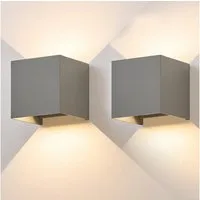 ZMH LED Wandleuchte Innen Flurlampe Innen Wandlampe Aussen Whonzimmer, Außenwandleuchten, LED fest integriert, 3000k, 5W, UP und Down