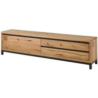 Massivmoebel24 TV-Board VILLANDERS Wildeiche Massivholz natur (Massivholz montiert 70 kg VILLANDERS #154), Wildeiche 220x40x56 cm (BxTxH) natur geölt