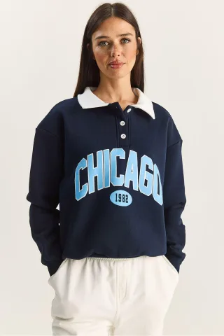 Übergrößen-Printed Sweatshirt