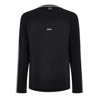 Boss - "Unique" T-Shirt für Herren, Jersey, Langärmlig (Schwarz)