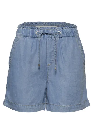 Street One - Lässige Paperbag Shorts mit hoher Taille blau - Gr. - 34