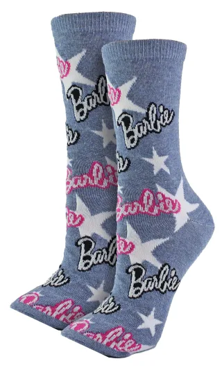 Damen Barbie Socken | Cute Funny Casual Neuheit Kleid Socken | Barbie Geschenke - Barbie (Blau)