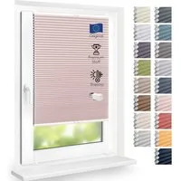 DomDeco Wabenplissee Thermo Plissee ohne Bohren - Hitzeschutz, Verdunkelung, verspannt, abdunkelnd, Klemmfix, stufenlos, kälteschutz, modernes Fensterplissee
