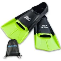Aqua Speed Flosse Kurze Trainingsflossen Hoher Vortrieb Perfekt für Schwimmtraining, Maximale Kraftübertragung durch verstärkte Seitenelemente