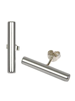 DeMarie Ohrringe eloxiertes Aluminium silberfarben