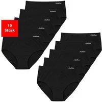 Fashionschmiede Taillenslip Damen Slips 5er-10er Pack Pantys Unterwäsche Microfaser elastisch (Spar-Set, 10-St., 10er-Pack) Bequeme Damen Slips & Pantys aus Mikrofaser mit elastischem Sitz