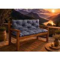 Best for Garden Dekokissen Wasserdichtes Outdoor Sitzkissen mit Rückenlehne Weiche PU-Füllung, Gartenkissen, Bankauflage für 2 Personen, wasserdicht, UV-beständig