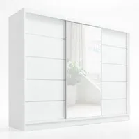 A&J MöbelLand GmbH Schiebetürenschrank ARIVA 1 mit 2 Kleiderstangen und Spiegel (TOP ANGEBOT! Geräumiger Schrank mit einer Breite von 200 cm und Spiegel, ideal zur Aufbewahrung von Kleidung und Accessoires. TOP PRODUKT! Wählen Sie das ideale Modell f