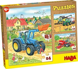 HABA Puzzle 300444 - Traktor und Co. [24 Teile]