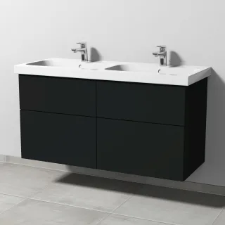 Sanipa 3way Waschtischunterbau zu Geberit iCon Light Waschtisch mit 4 Auszügen, Vulkan-Matt SP5771V