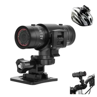 XANES 1080P Bicycle Helmet Camera 120° Wide Angle Bicycle Sports Camera IPX6 Waterproof Mini Motorcycle Helmet Camera Ca