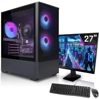 SYSTEMTREFF Basic Gaming-PC-Komplettsystem (27", AMD 5655G 5655G, RX Vega 7, 32 GB RAM, 1000 GB SSD)