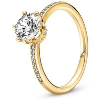 Pandora Solitärring für Funkelnde Krone Goldfarben