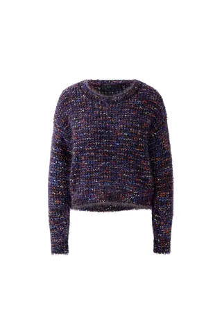 Oui - Pullover black violett - Gr. - 42